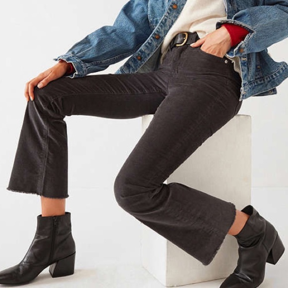 BDG Kick Flare High-Rise Cropped Corduroy Pant
